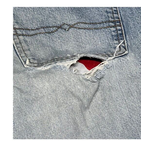 Lucky Brand Dungarees By Gene Montesano Jeans Relaxed Fit Shorter Length 34 READ - Picture 5 of 9